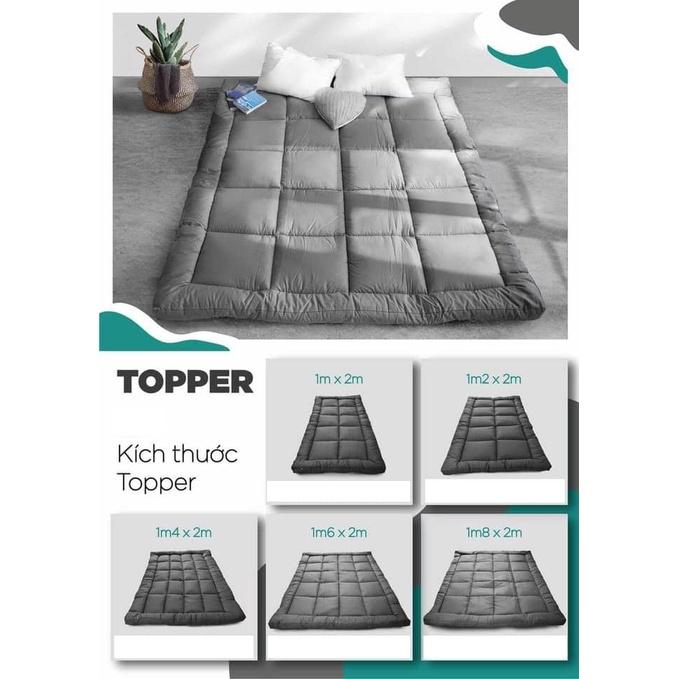 Topper nệm_Tấm làm mềm đệm giá rẻdày 8cm_topper xuất nhật_trải sàn tiện lợi gọn gàng dễ sử dụng