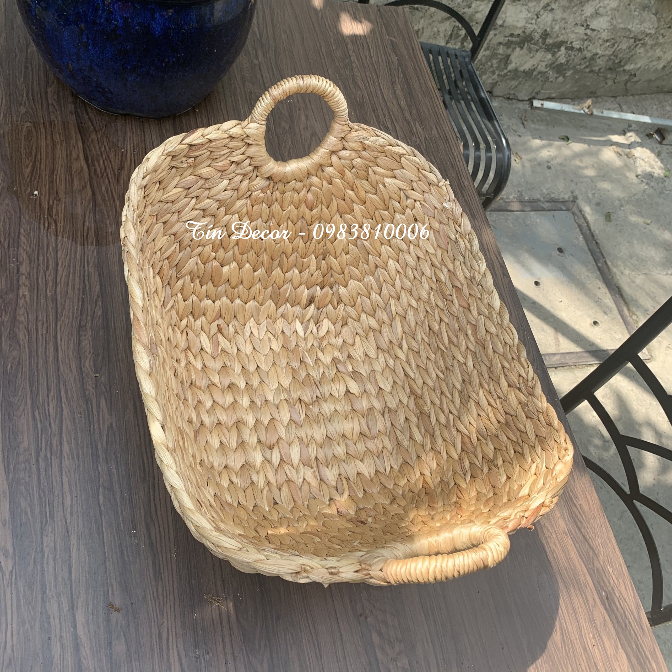 Giỏ lục bình đựng quần áo, khăn hình thuyền dùng trong khách sạn, homestay - Hyacinth basket