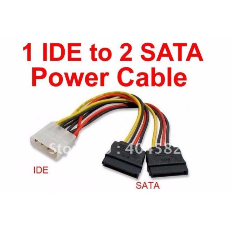 Hình ảnh Cáp chuyển từ 1 nguồn IDE ATA sang 2 cổng nguồn Sata cho ổ cứng, DVD hoặc các thiết bị chuẩn sata