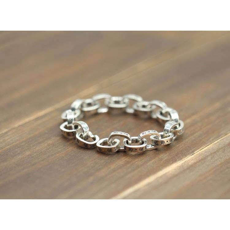 Lắc tay nam khắc bát nhã vòng tay nam bạc mặt xoay - Trang Sức Bạc Thái