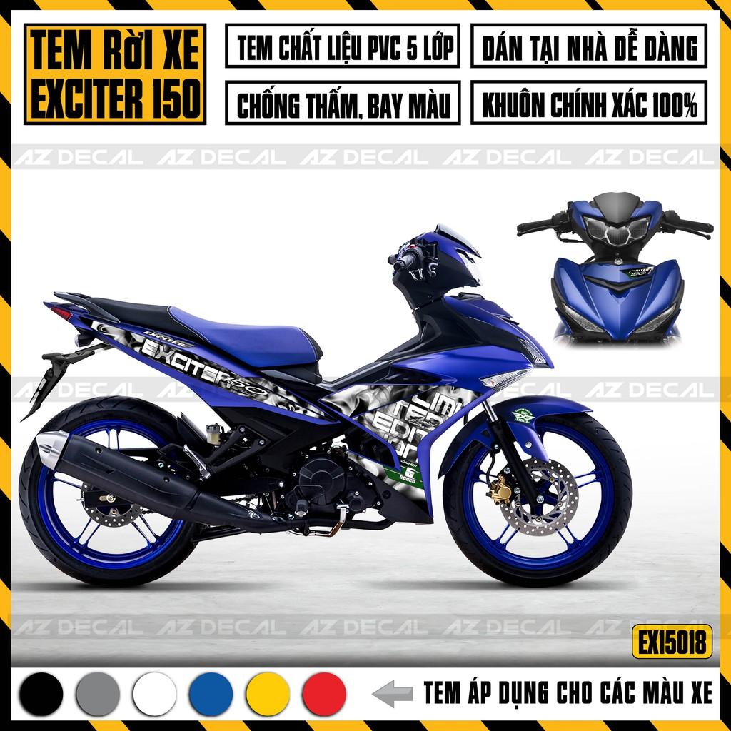 Tem Rời Dán Xe Exciter 150 Mẫu Vân Khói | EX15018 | Decal Xe Exciter Ex150 Cao Cấp Chống Nước, Chống Bay Màu