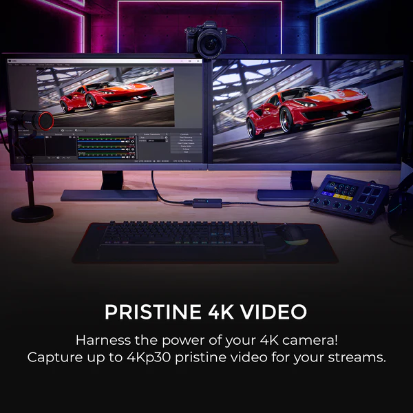 ROGTZ  - AverMedia Live Streamer CAP 4K BU113 - Quay Video 4K, Kết Nối Đơn Giản HDMI USB TypeC Dễ Dàng Sử Dụng Độ Trễ Thấp Livestream Mượt Mà Phần Mềm CamEngine Tích Hợp AI Dễ Dàng Chỉnh Sửa Video Tương Thích Đa Thiết Bị Chuyên Nghiệp - Hàng Chính Hãng