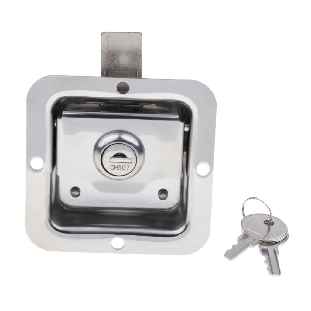 High Quality Stainless Folding Toolbox Kit Lock Car Truck Trailer Camp