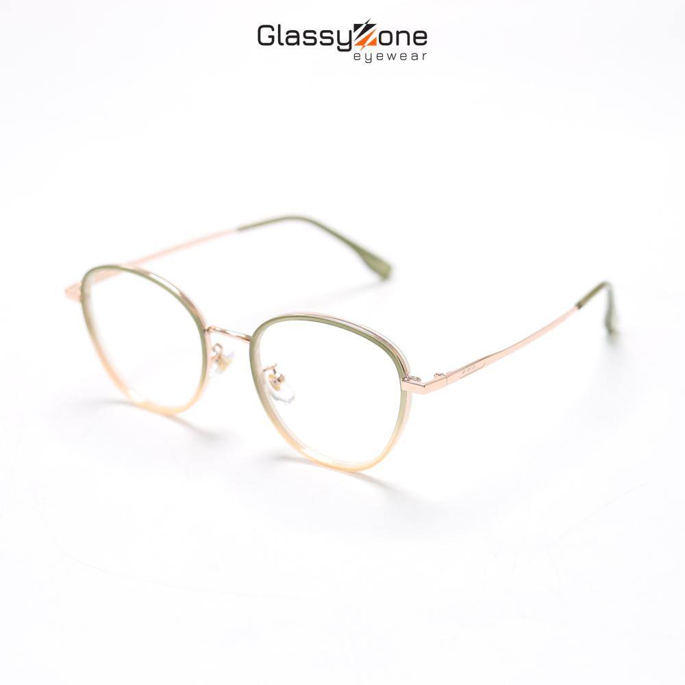Gọng kính cận, Mắt kính giả cận kim loại Form tròn Nữ Magoo - GlassyZone