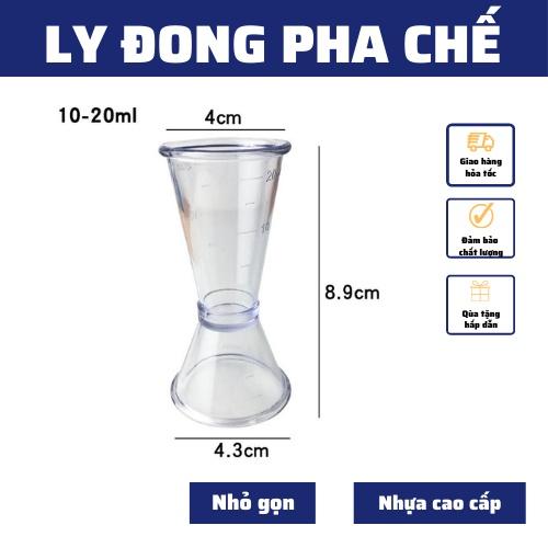 Ly đong định lượng 15cc-28cc bằng nhựa có quai cầm trong suốt cao cấp đồ dùng ly đong pha chế sữa,nước nhỏ gọn chính xác