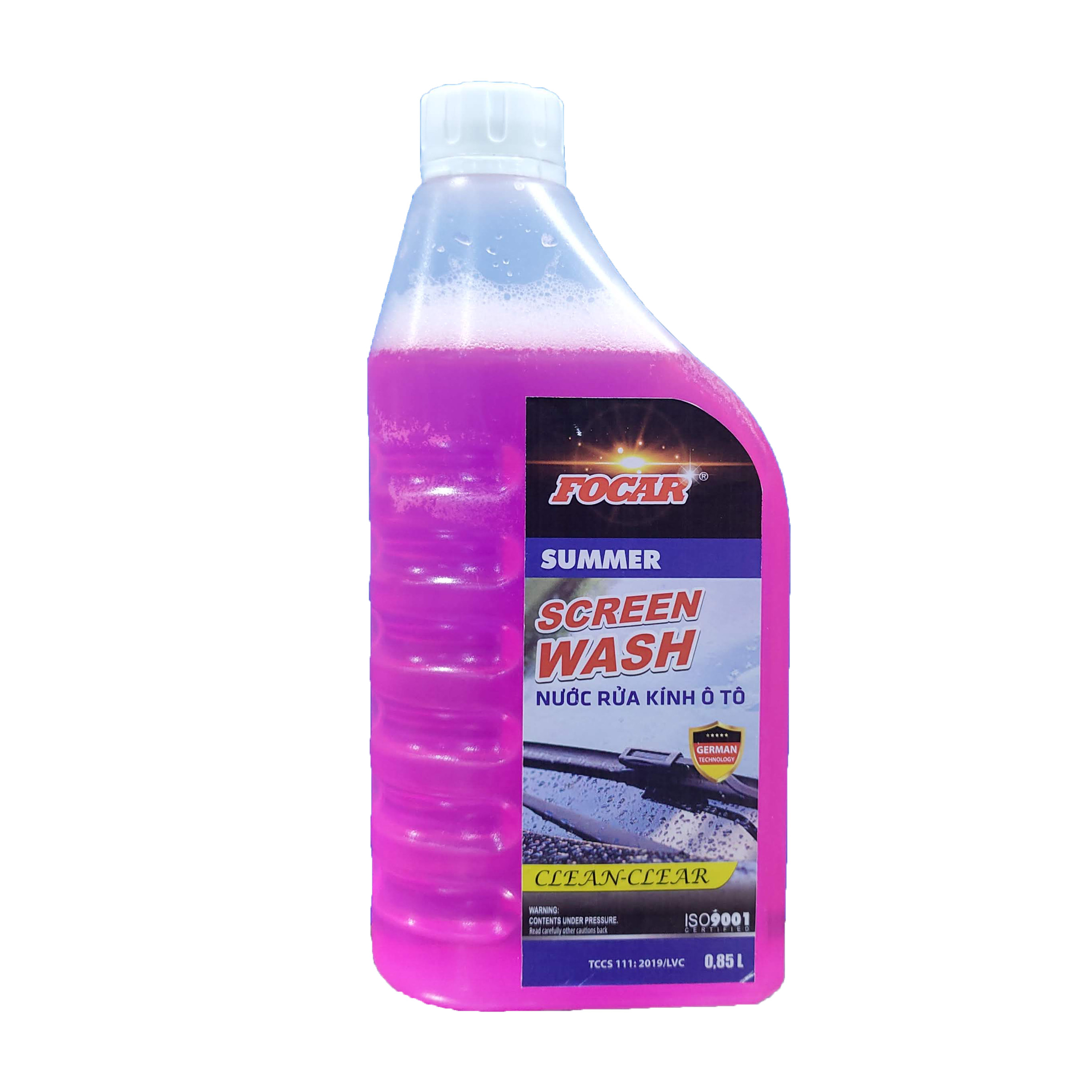 Nước rửa kính ô tô FOCAR Summer Screen Wash 850ml  Clean Clear  - Nước rửa kính ô tô chống bụi, Ph trung tính, tiêu chuẩn EU bảo vệ hệ thống, nước lau kính chống xước, vệ sinh sạch 99% loại đổ trực tiếp