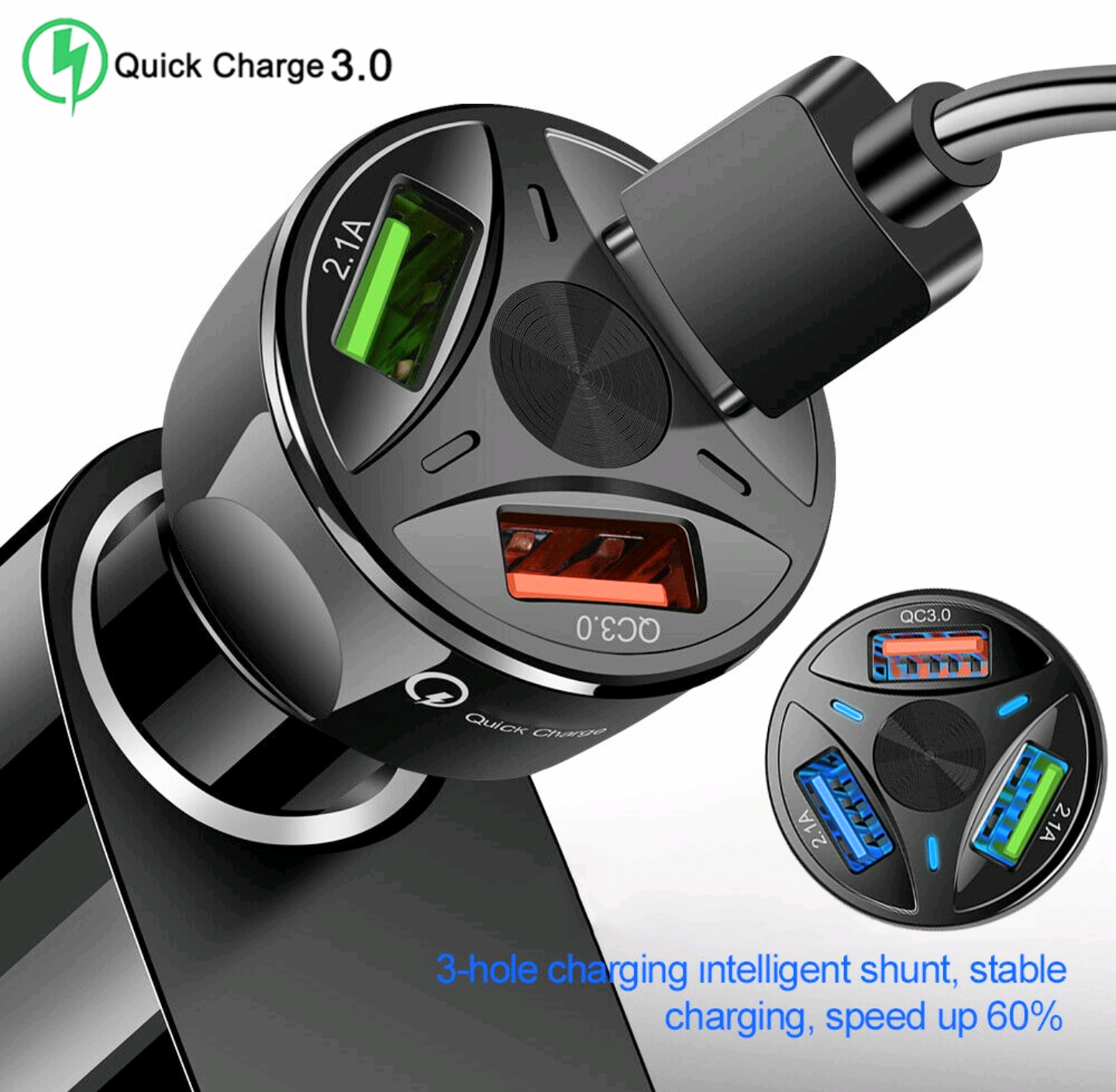 ĐẲNG CẤP VỚI 1 CHIẾC TẨU SẠC ĐIỆN THOẠI 3 CỔNG SẠC NHANH TIỆN DỤNG HÀNG CHUẨN CHẤT LƯỢNG
