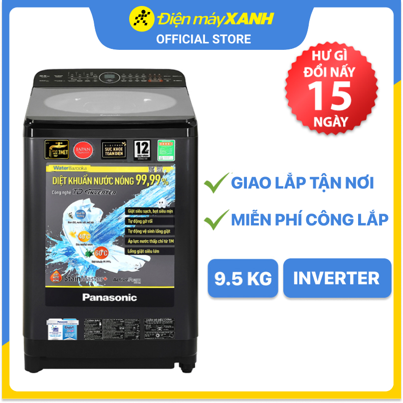 Máy giặt Panasonic Inverter 9.5 Kg NA-FD95V1BRV - Hàng chính hãng