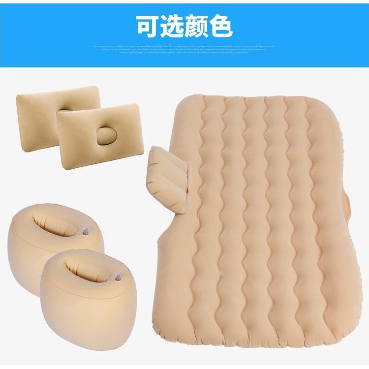 Giường đệm hơi ô tô cao cấp mẫu 2020 kèm bơm điện, 2 gối, phụ kiện chân đế rời