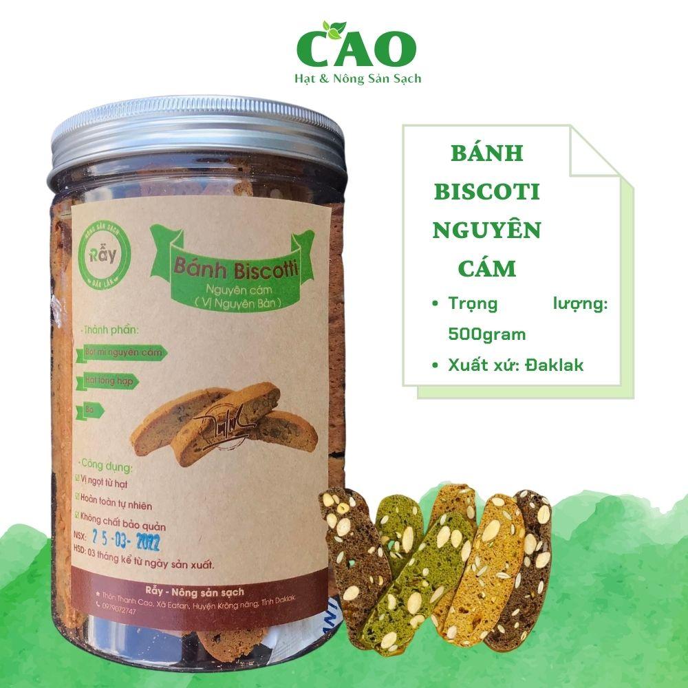 [500GR] BÁNH BISCOTTI RẪY TỪ BỘT MÌ NGUYÊN CÁM ĂN KIÊNG KHÔNG ĐƯỜNG SIÊU HẠT DINH DƯỠNG