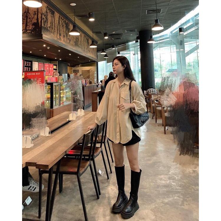Áo Somi Nữ Ulzzang Đuôi Tôm Tay Bo Dài Tay