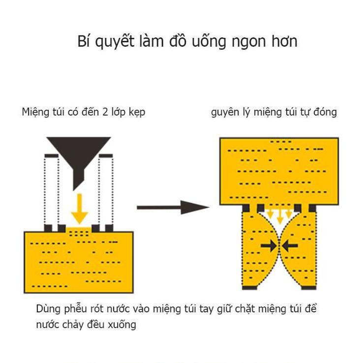 Bộ 10 Túi Làm Đá Làm Kem an toàn sức khỏe Cream Bag - AsiaMart