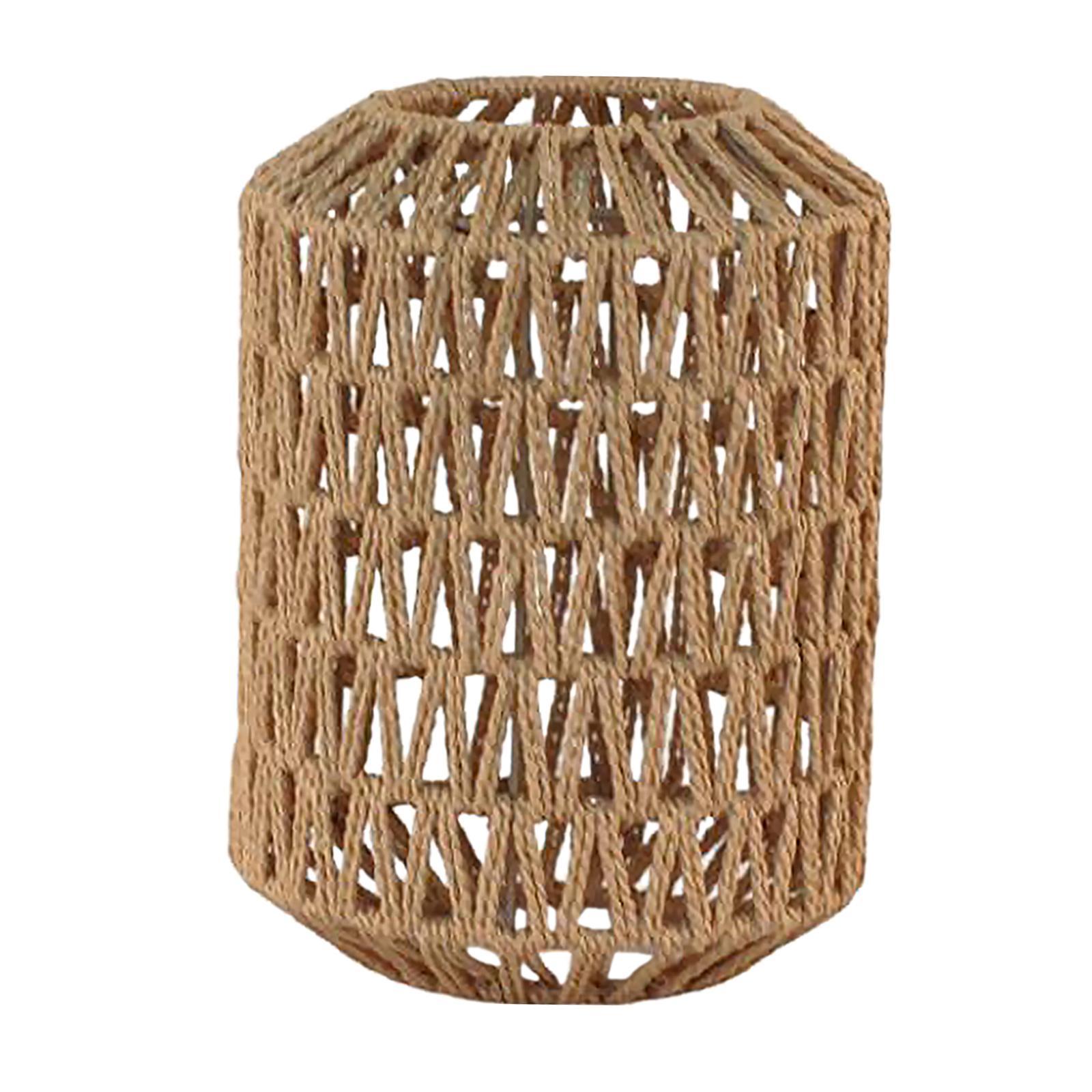 Woven Lamp Shade Woven Pendant Lampshade for Restaurant Teahouse Dining Room