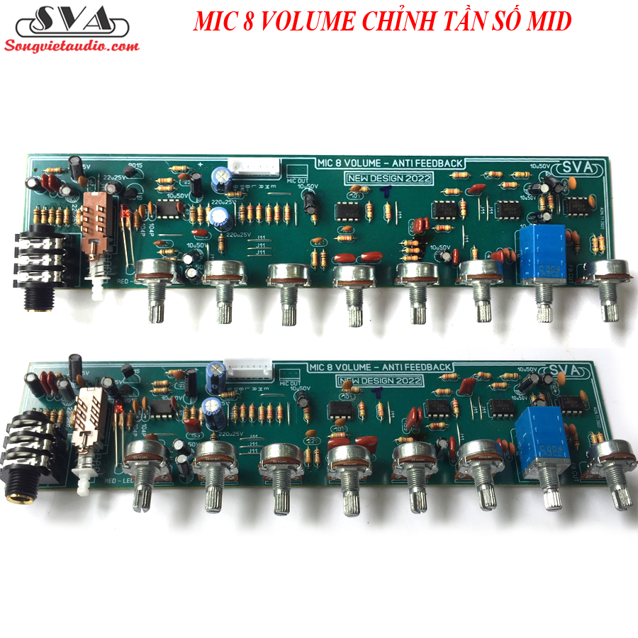 MẠCH MIC 8 VOLUME LẮP RÁP AMPLI GIA ĐÌNH