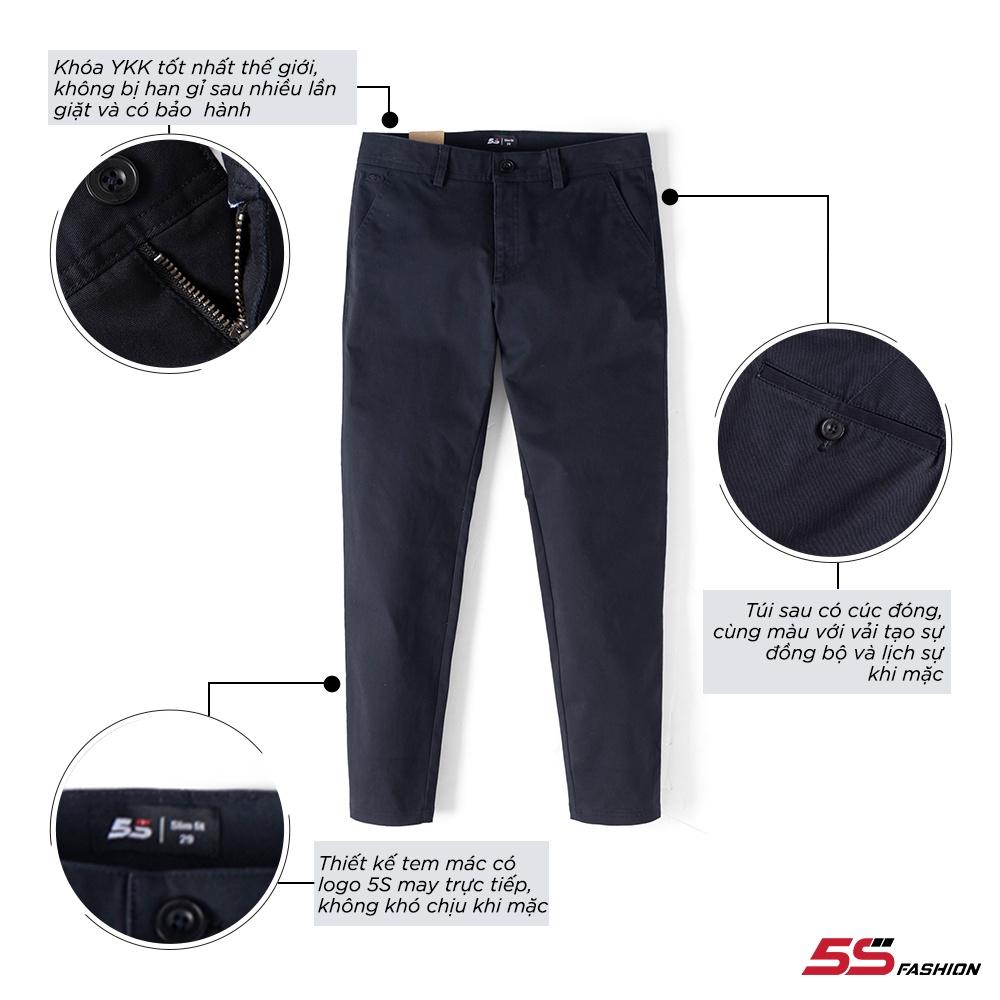 Quần Kaki Dài Nam 5S Basic, Chất Liệu Mềm, Thoáng Mát, Phom Slimfit, Chống Phai Màu, Độ Bền Cao