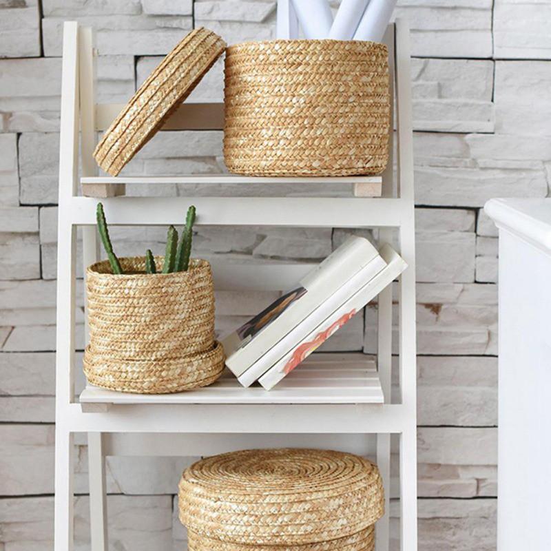 Giỏ Đan Lát Đựng Vật Dụng Tiện Lợi Xinh Xắn