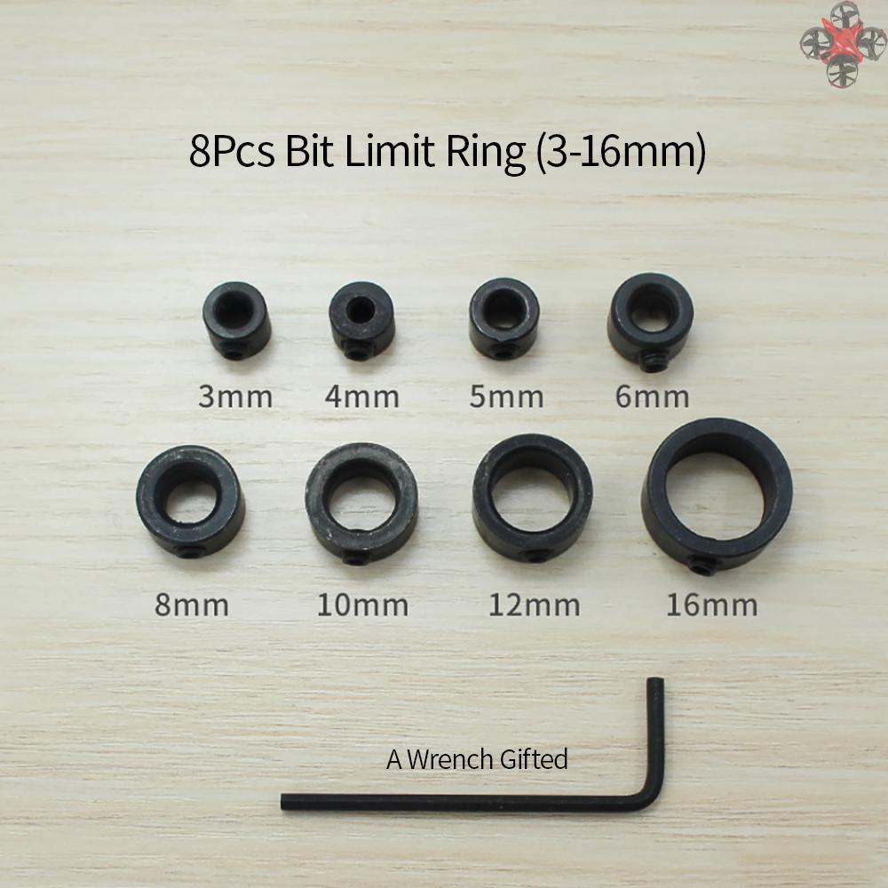 8 Vòng Cố Định Mũi Khoan 3-16mm Cho Vật Liệu Gỗ