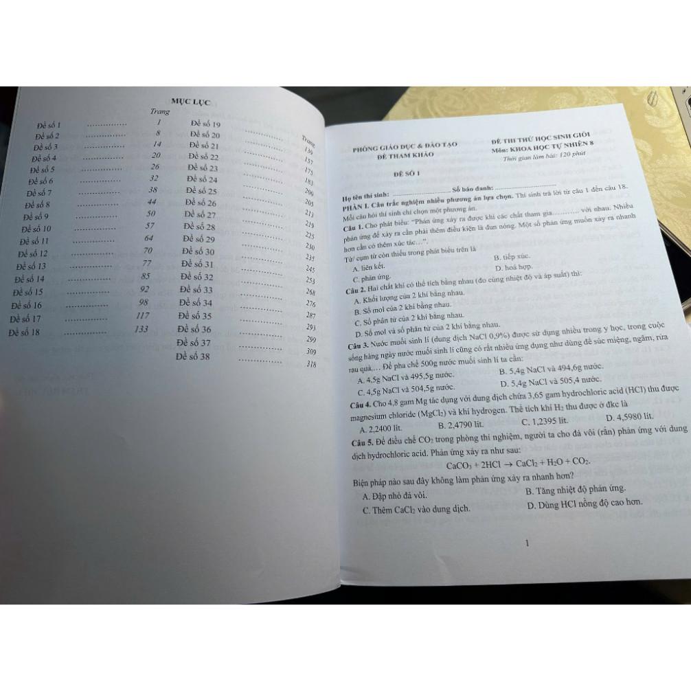 Sách - 38 Đề Thi Học Sinh Giỏi Khoa Học Tự Nhiên 8
