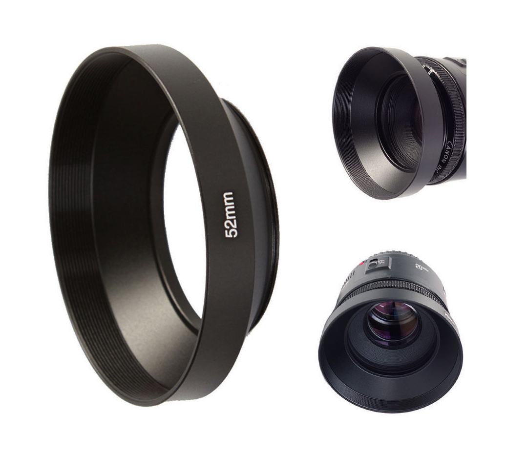 Lens hood loa che nắng Nhôm 52mm góc rộng wide angle