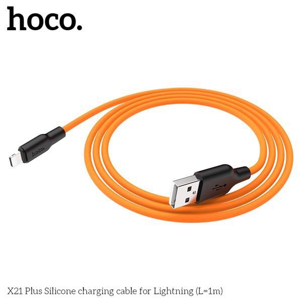 Cáp sạc nhanh 2.4A Lightning, Type C, Micro USB Hoco X21 Plus - HÀNG CHÍNH HÃNG