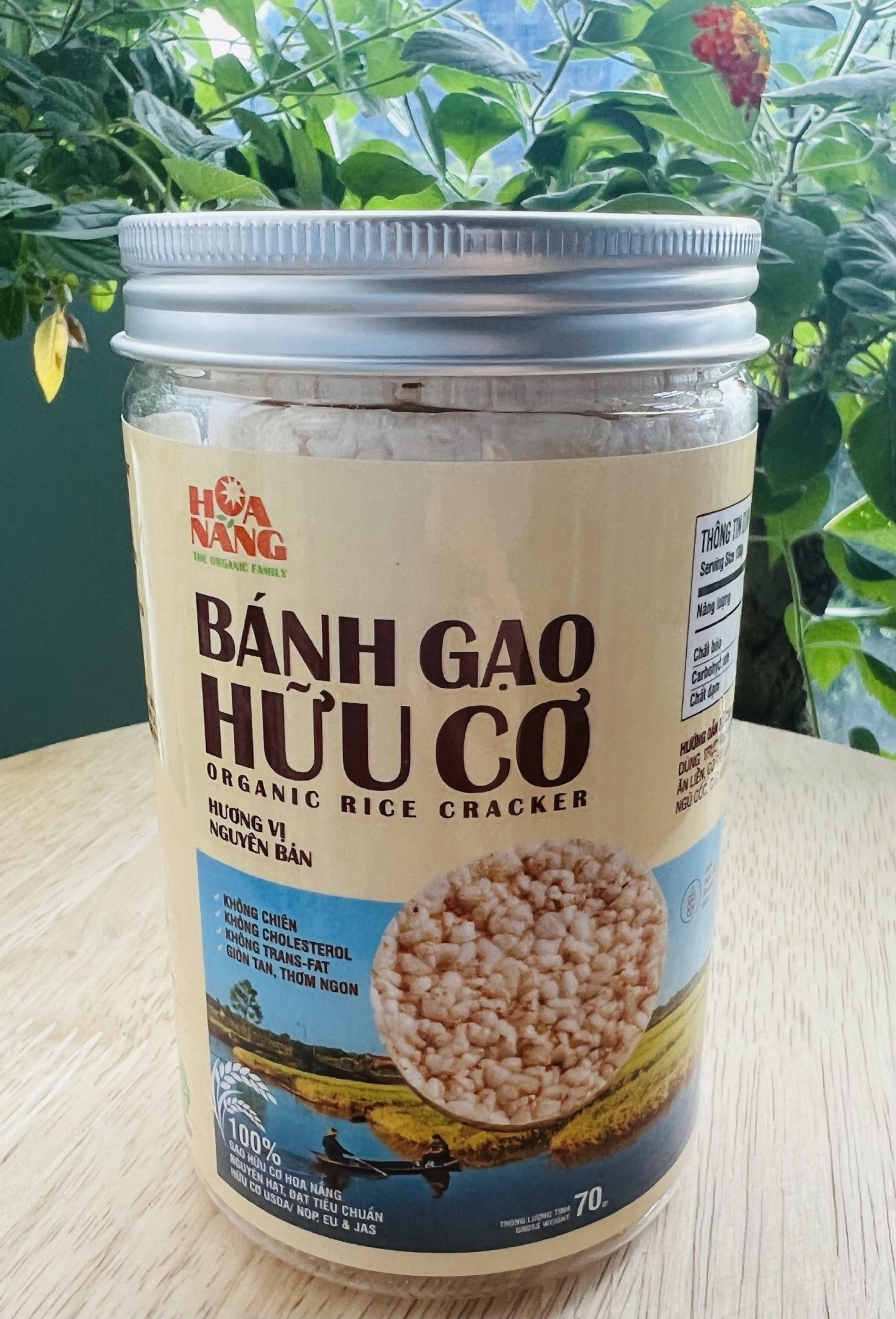 Bánh Gạo Hữu Cơ Hoa Nắng - Hương Vị Nguyên Bản - Tốt cho người ăn kiêng, tập gym, giảm cân - Bánh gạo