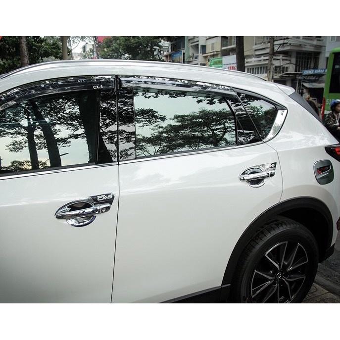 Bộ ốp tay nắm hõm cửa xe Mazda CX-5, CX5 2018-2020 nhựa ABS cao cấp mạ Crom sáng bóng