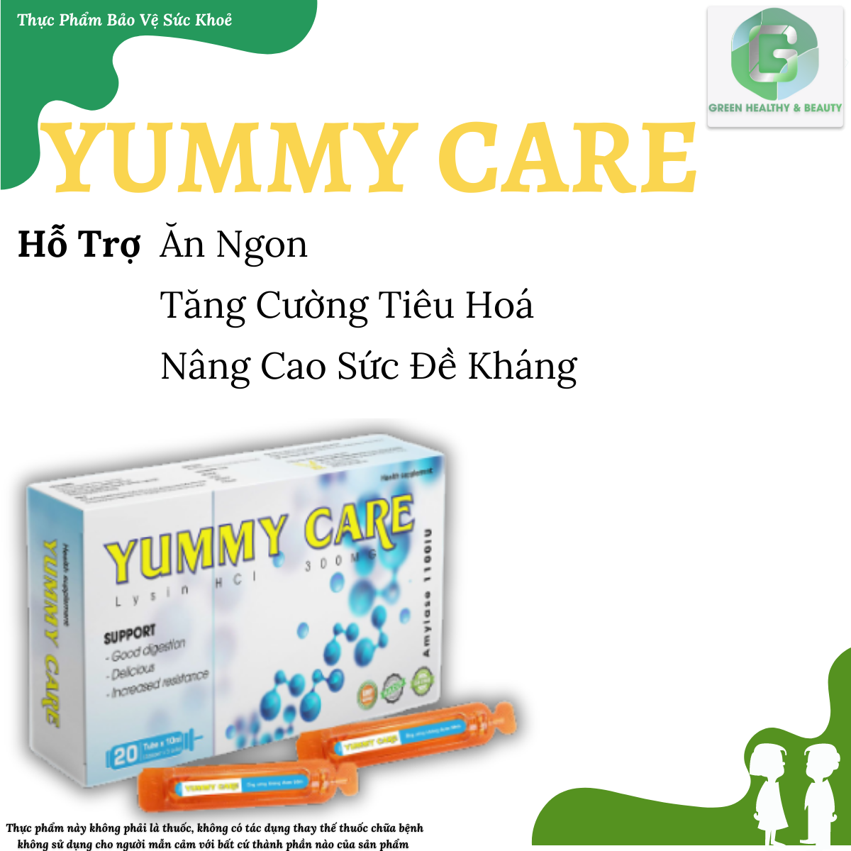 TPBVSK: YUMMY CARE - Siro ăn ngon, tiêu hóa tốt