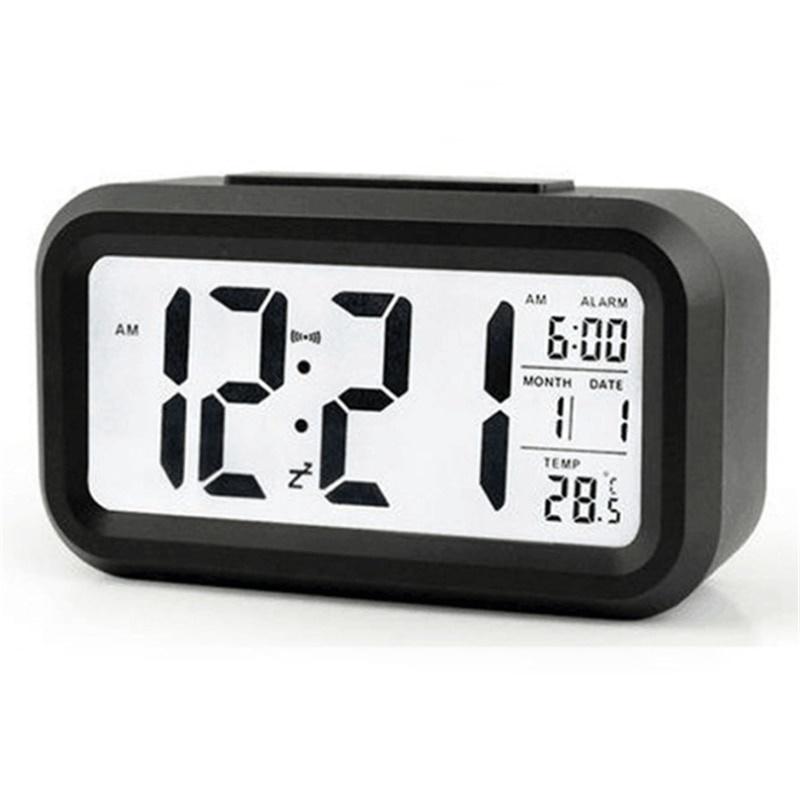 Time and Temperature Digital Table Snooze Alarm Clock Children Wake Up Kids Alarm Clock Night Light for Children Desk Clock
