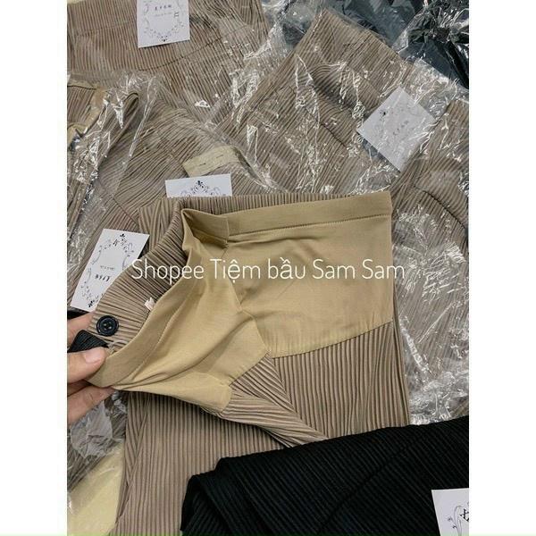 Quần bầu bigsize dáng baggy - Quần bầu tăm lạnh siêu co giãn mềm mát có sẵn