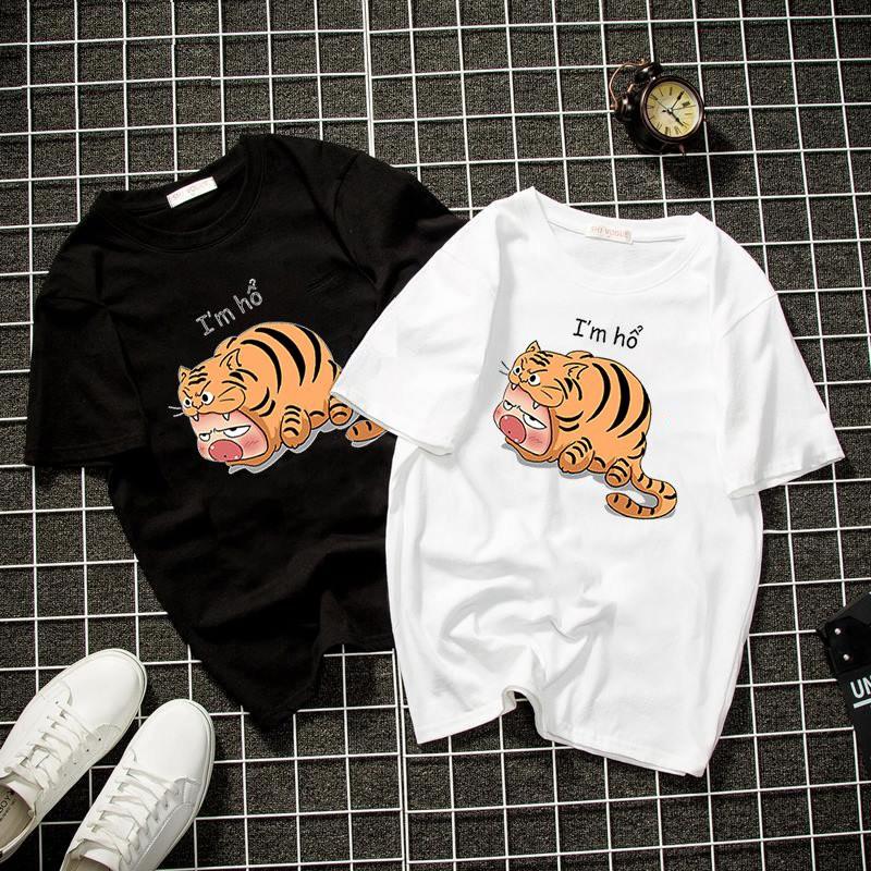 Áo thun unisex form rộng I am hổ vải dày mịn đẹp 2019T1959