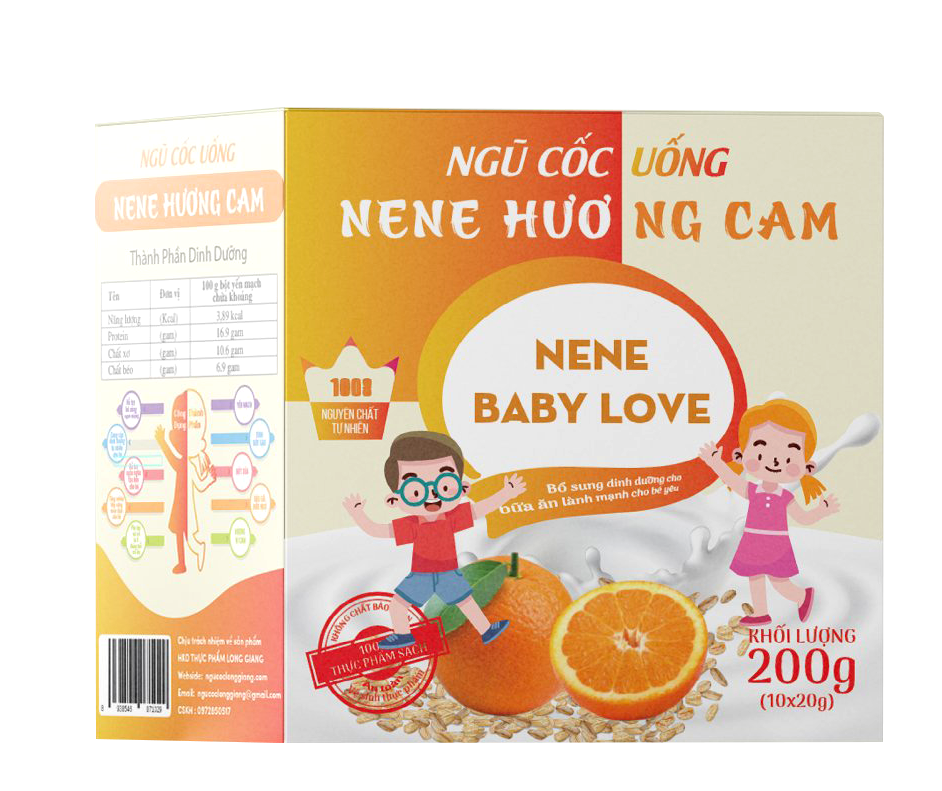 Ngũ Cốc Uống Long Giang-  Nene Hương Cam