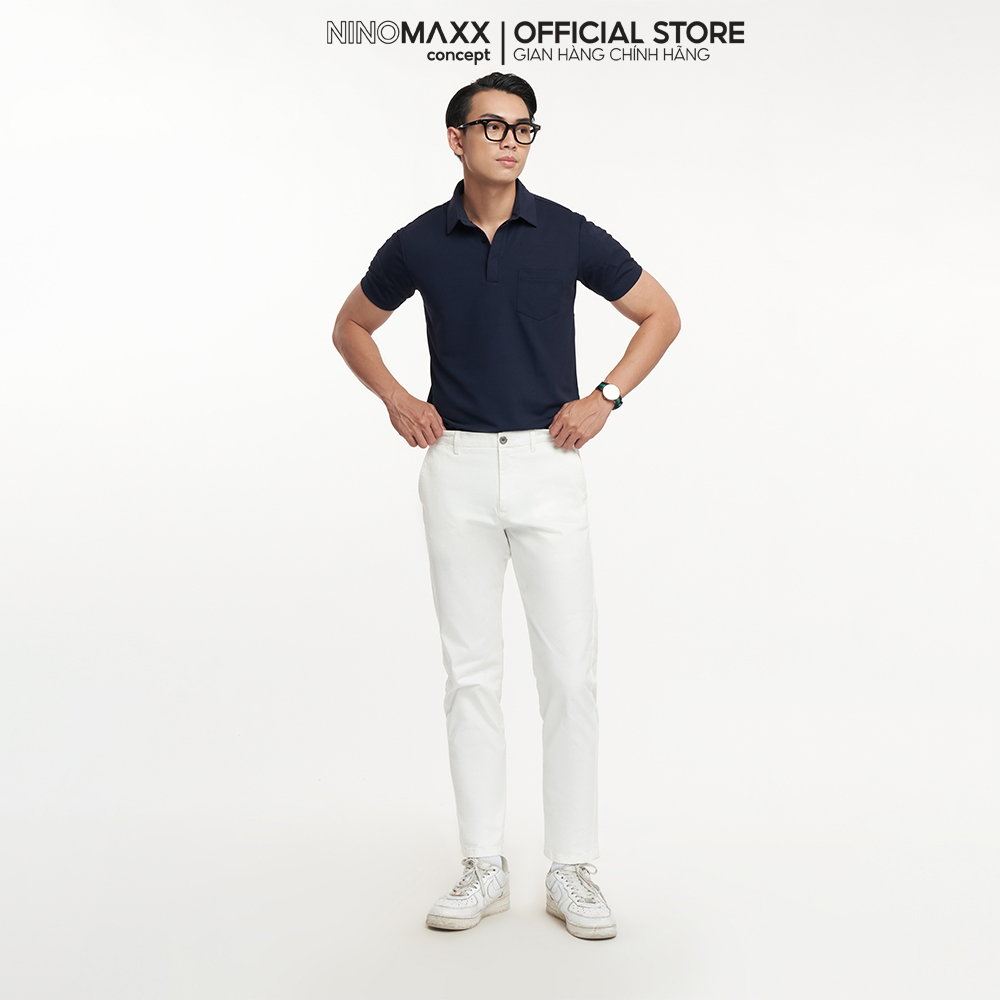 N&amp;M CLUB Áo Polo Nam Tay Ngắn Cổ Sơ Mi dấu nút chất liệu sợi Cafe Mềm Mịn Thấm hút tốt 2103054