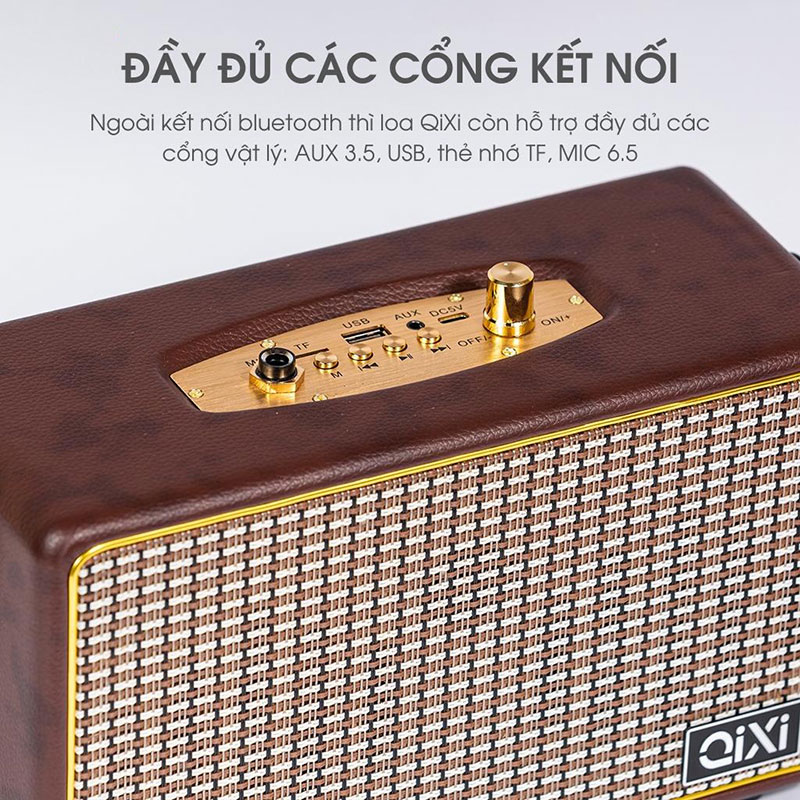 Loa Bluetooth DKB SK-2025 - Loa không dây - Bọc da thiết kế cổ điển sang trọng - Hệ thống loa 2.1 công suất 20W âm thanh trầm ấm - Tích hợp cổng micro 6.5mm - Kết nối Bluetooth 5.0, AUX, USB, TF card - Dung lượng pin cao - Hàng Chính Hãng