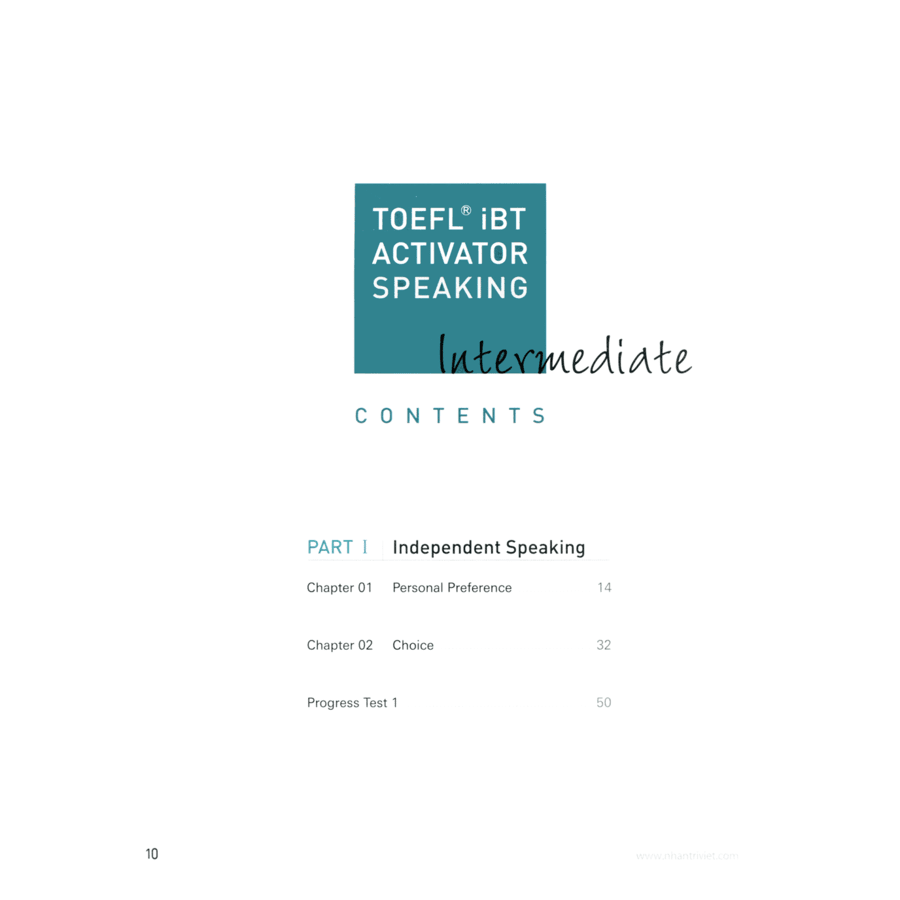 TOEFL iBT Activator Speaking Intermediate (Kèm CD)