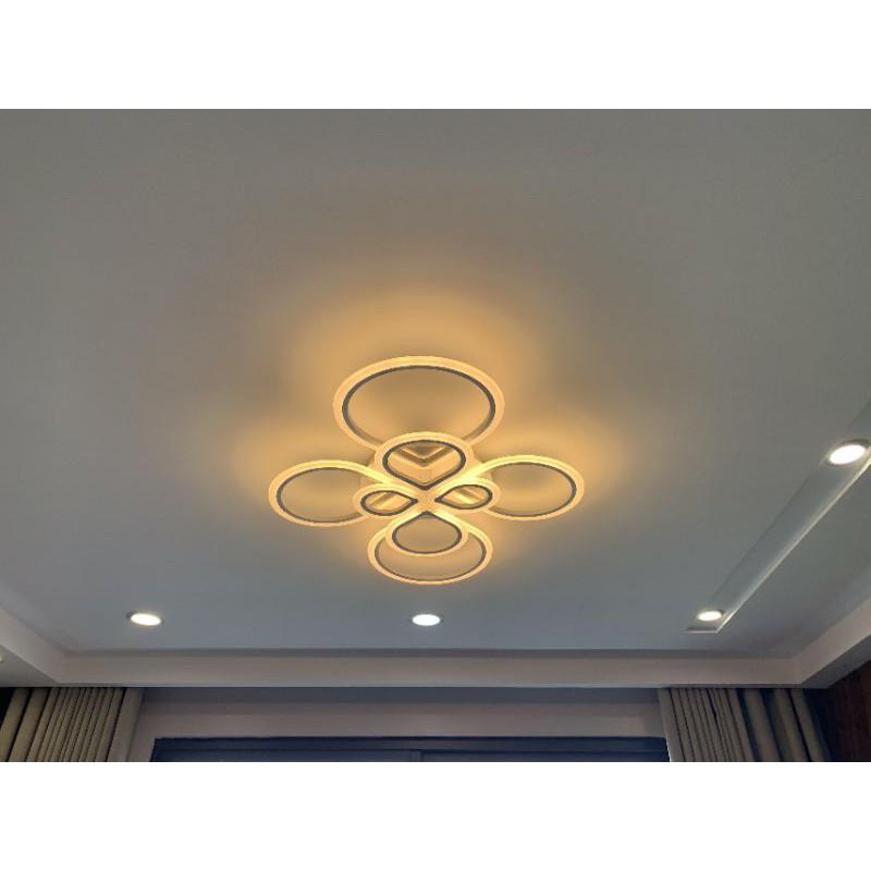Đèn ốp trần trang trí phòng khách phòng ngủ hình giọt nước có 3 chế độ điều khiển tăng chỉnh - Mã 20118