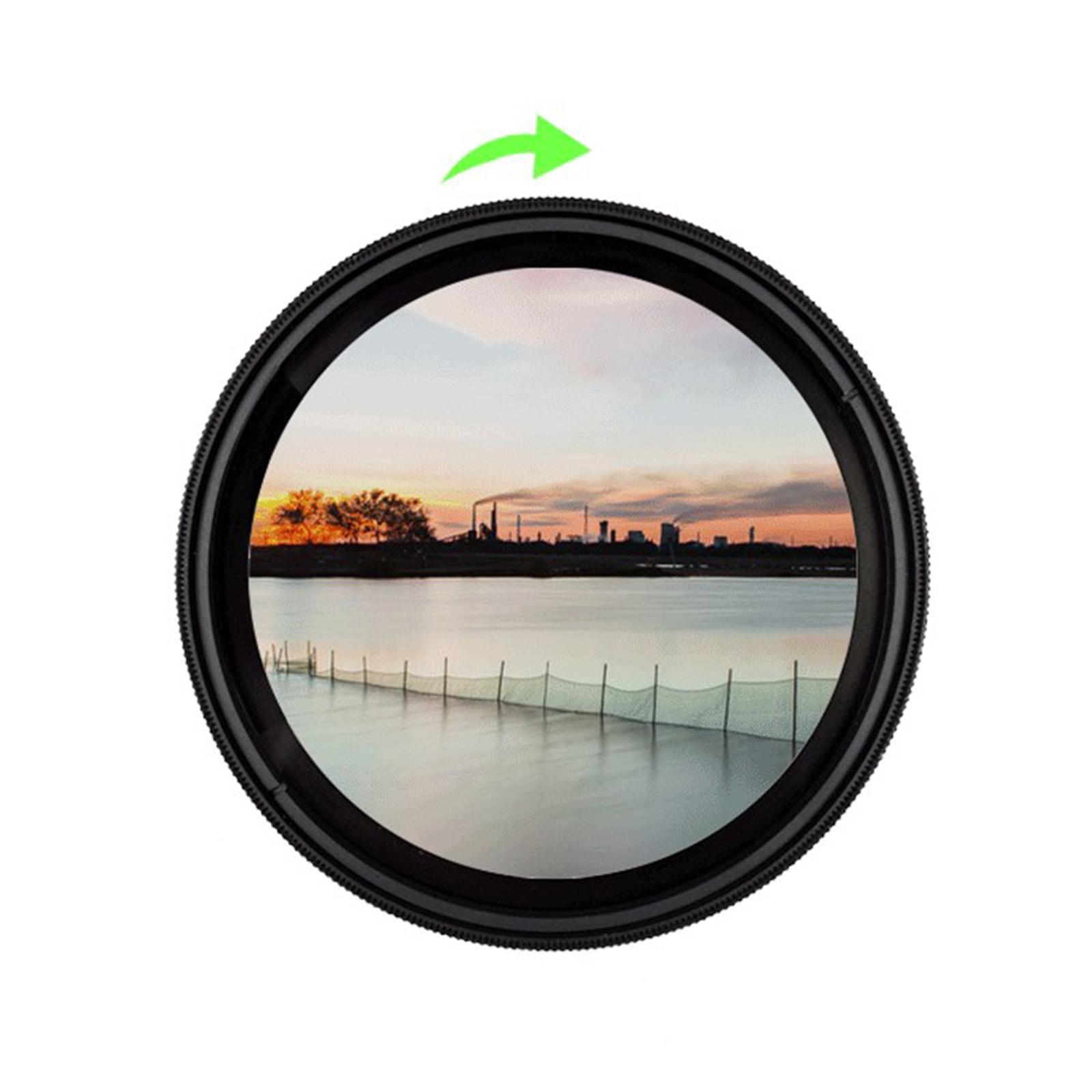 2 Pieces ND2 to ND400 Slim Fader Variable Adjustable ND Filter Optical Glass