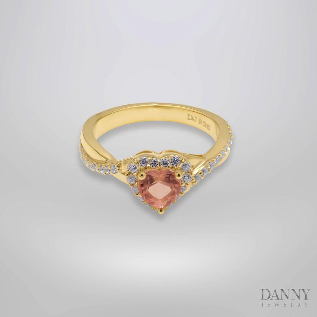 Nhẫn Nữ Danny Jewelry Bạc 925 Đá Màu Hình Trái Tim N0032Le/Am/Ro
