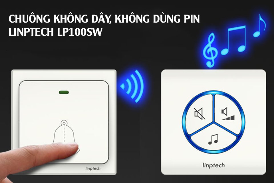 Chuông Cửa Không Dây Không Dùng Pin Thông Minh Chống Nước LINPTECH