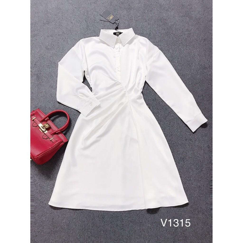 Váy sơ mi trắng nhún eo V1315 - ĐẸP SHOP DVC