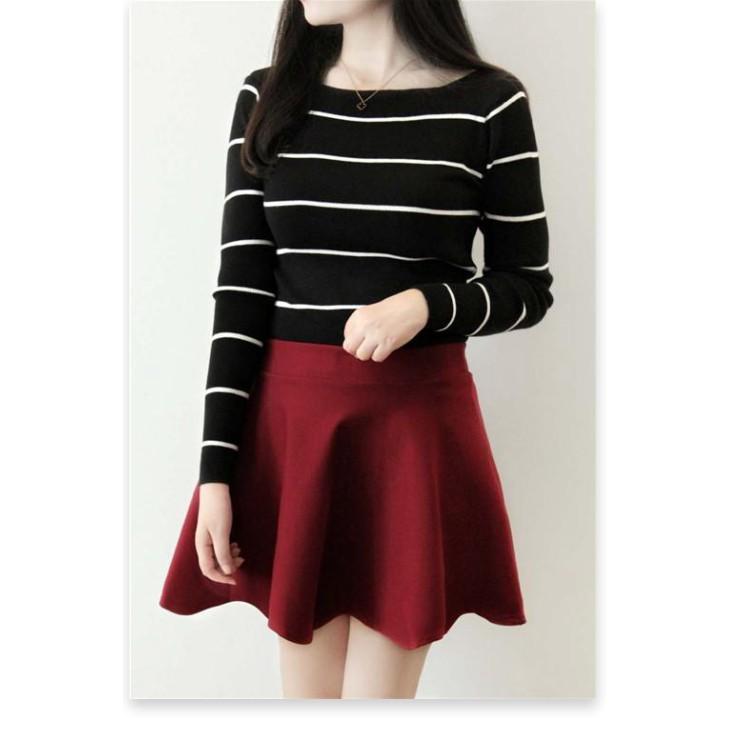 ÁO LEN NỮ SỌC DÀI HÀNG ĐẸP CHẤT XỊN