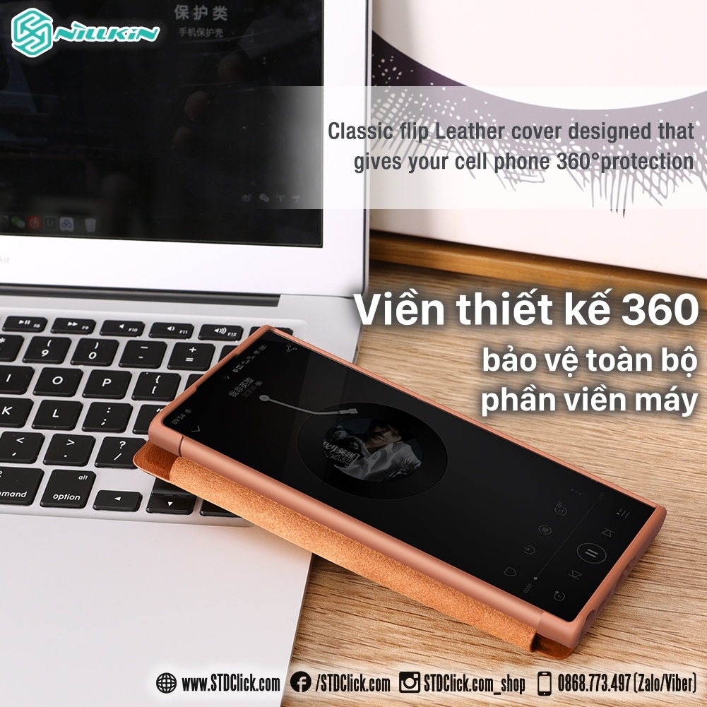 BAO DA DÀNH CHO ĐIỆN THOẠI SAMSUNG GALAXY S23 ULTRA 5G NILLKIN QIN PRO BẢO VỆ CAMERA