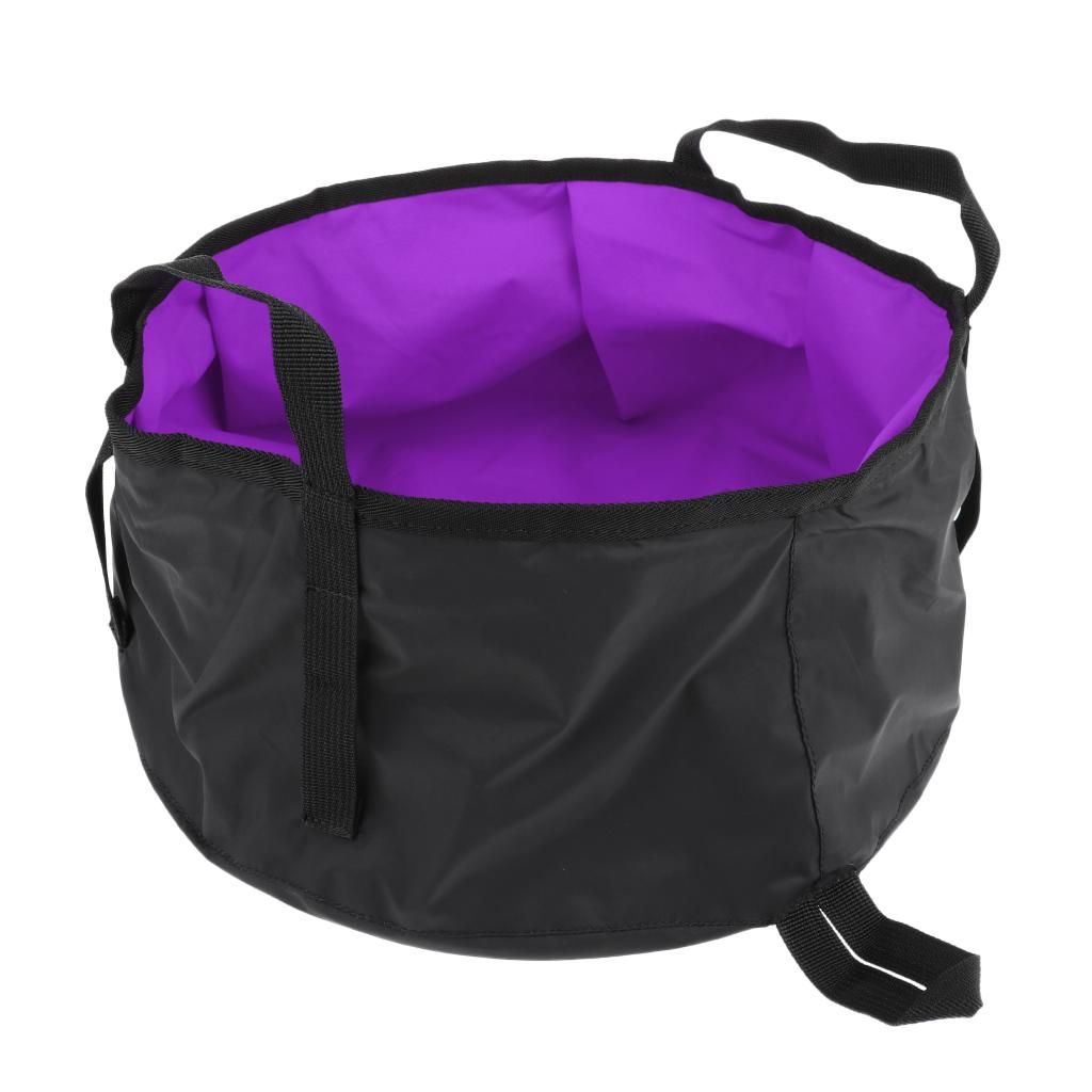 8L Camping Hiking Folding Wash Basin Bucket Travel Water Storage Bag red