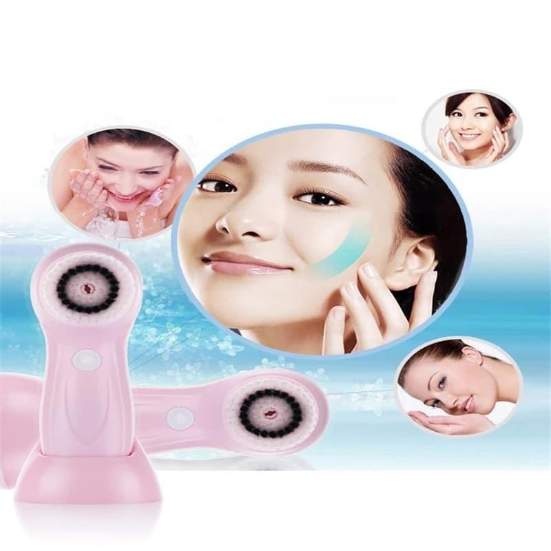 Máy rửa mặt Nhật Bản sóng siêu âm chạy pin DEEP CLEAN ULTRASONIC FACIAL CLEANSING DEVICE MNS062 - Sky