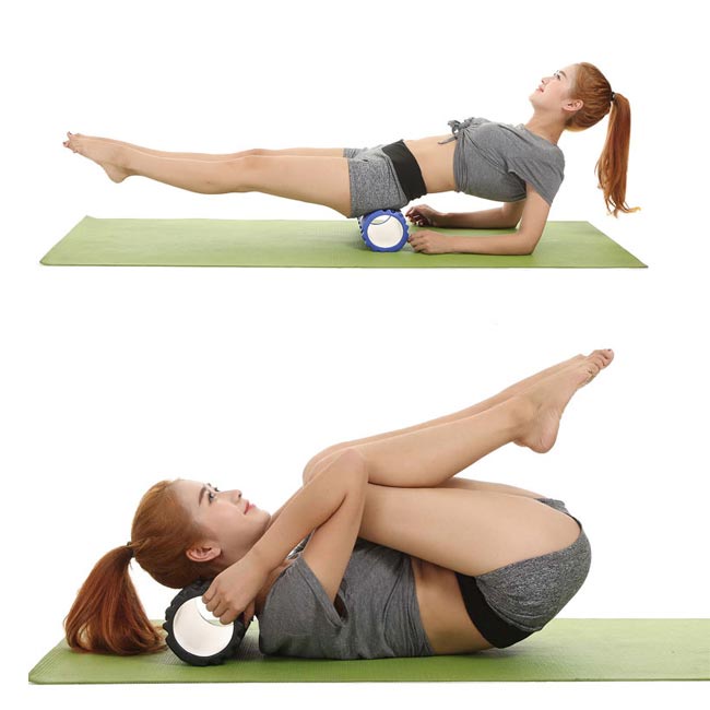 Con lăn massage foam roller tập yoga ống giãn cơ hỗ trợ tập gym yoga