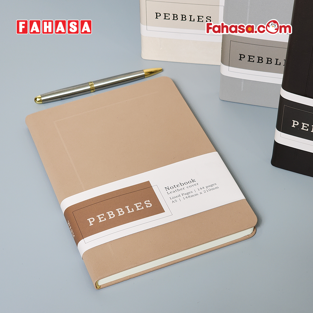 Sổ Bìa Da Pebbles A5 - Kẻ Ngang - 144 Trang 100gsm - The Sun - Warm Stone