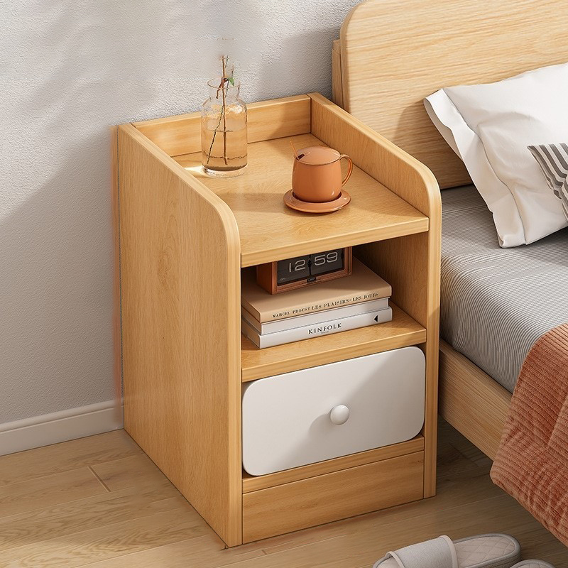 Tủ Tab Kê Đầu Giường Có Ngăn Kéo, Kệ Để Đồ Trang Điểm Lắp Ghép Tiện Lợi Chất Liệu Gỗ MDF Phủ Melamin