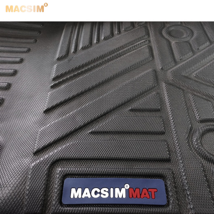 Thảm lót sàn xe ô tô KIA CERATO-K3 2018-2022 chất liệu TPV thương hiệu Macsim màu đen (VN)