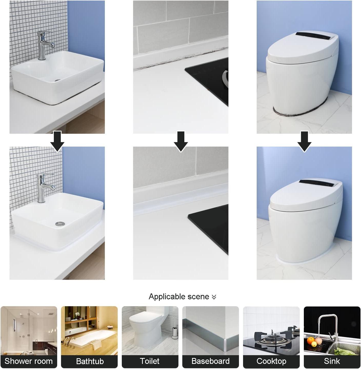 Cuộn Băng Keo Chống Thấm Nước, Băng Keo PVC Tự Dính Cho Nhà Bếp, Phòng Tắm, Nhà Vệ Sinh, Bồn Tắm