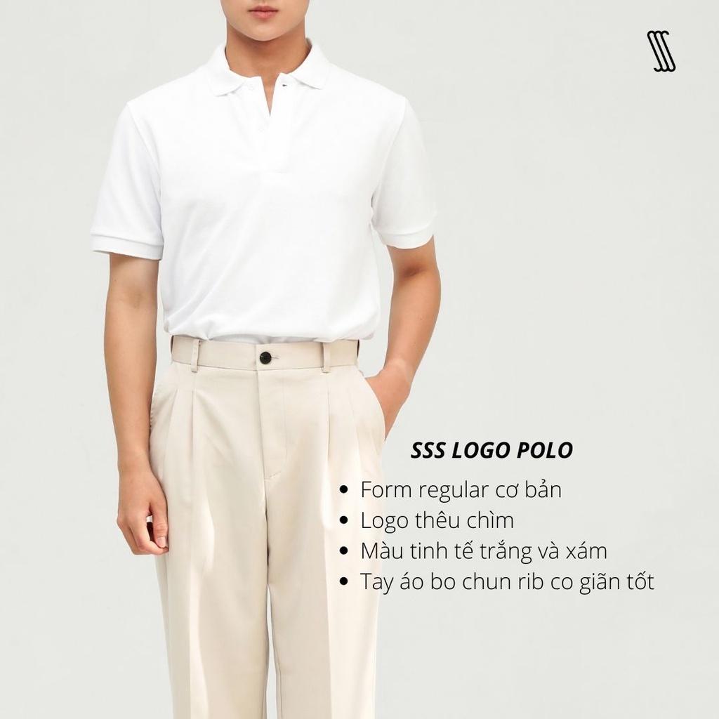 Áo thun polo nam cổ bẻ SSSTUTTER polo cơ bản thêu logo SSS LOGO POLO