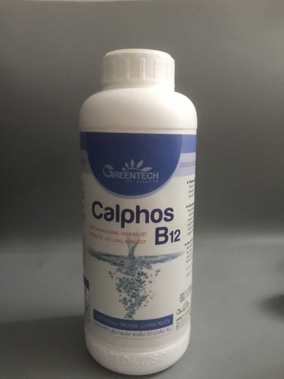 Thuốc thú y, Calphos B12 1lít cung cấp khoáng chất cho vật nuôi